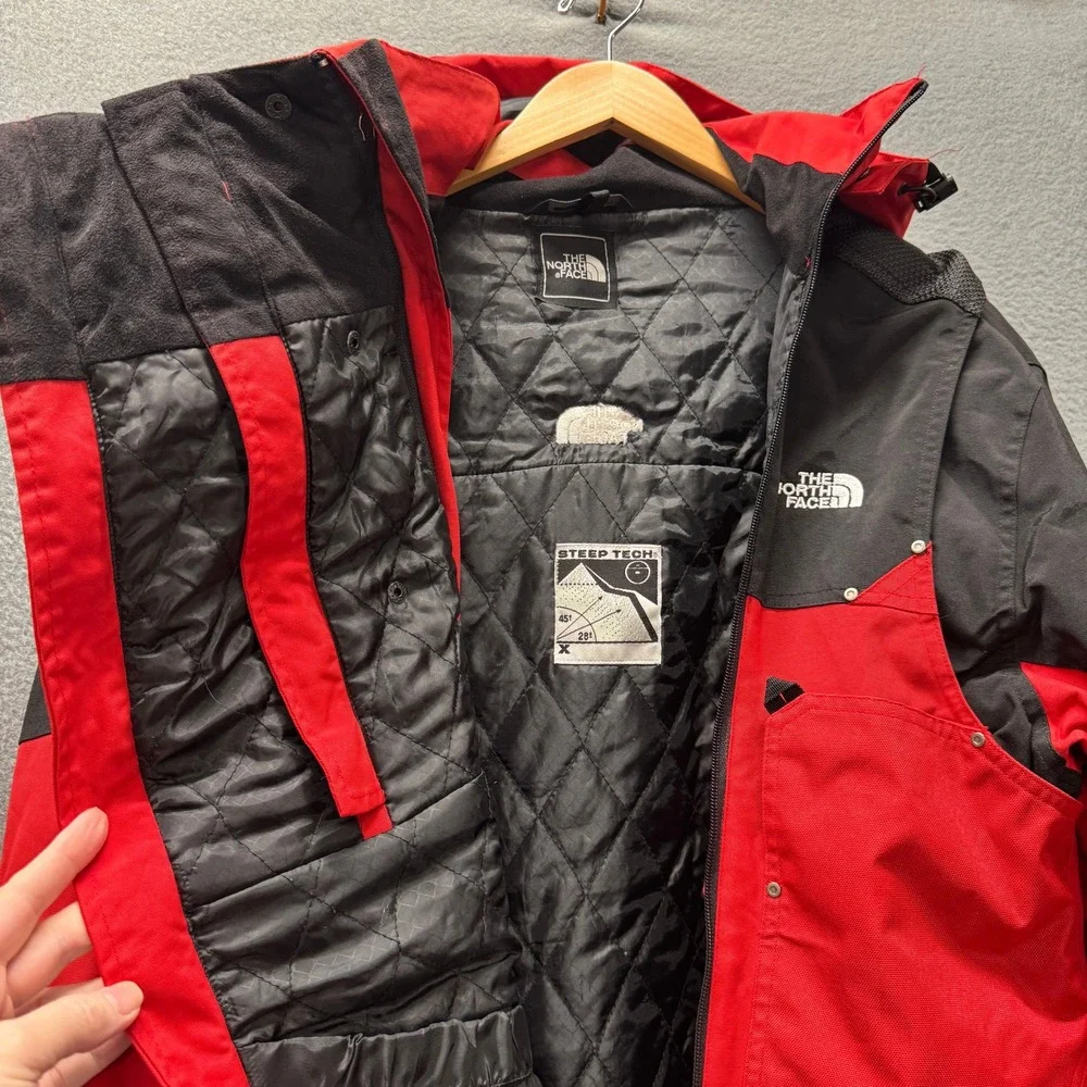 The North Face Apogee Jacket Mens L Steep Tech Red Ski Parka Scot Schmidt Hooded